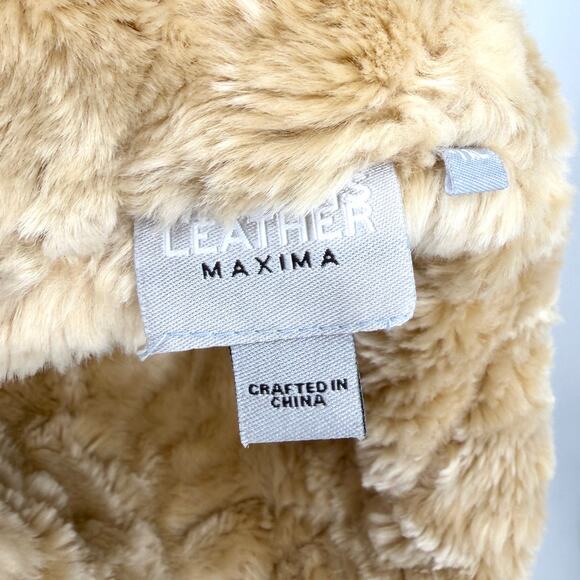 Vintage Y2K Wilsons Leather Maxima Beige Genuine Suede Faux Fur Bucket Hat main image 9